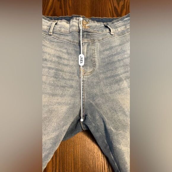 Forever 21 premium jeans light blue‎ Wash mom size 16 - Picture 14 of 15